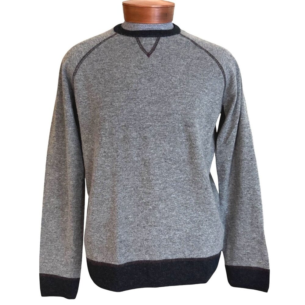 Moncler pullover crew neck‎ gray mens sweater size XL cashmere wool